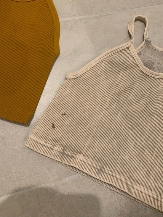 Free People Movement Happiness Runs Set of 2 Ribbed Crop Tank Tops Size XS/S - Picture 2 of 3